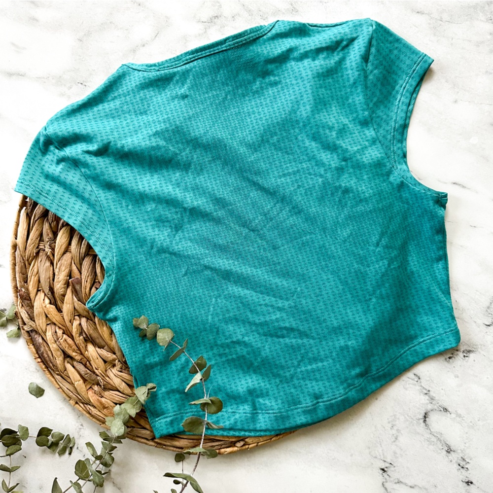 Gymshark Womens Teal Cropped Tee, sz. Small - Picture 2 of 4